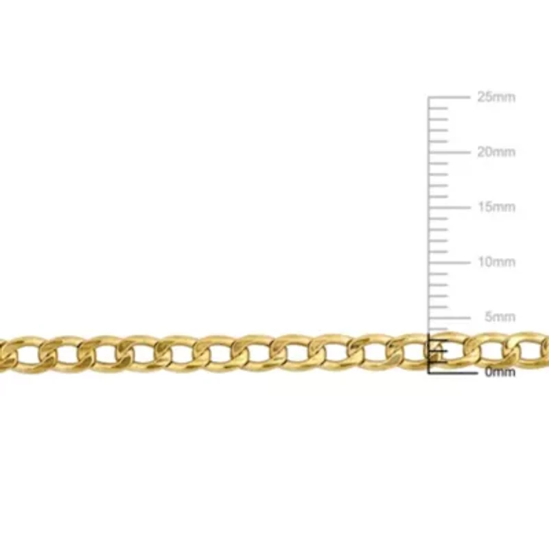 3.8mm Curb Link Bracelet in 10K Yellow Gold