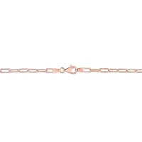 2-Pc Set of Men's 3.5mm Paperclip Chain Necklace and Bracelet in Rose Plated Sterling Silver