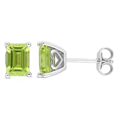 Peridot Stud Earrings in Sterling Silver