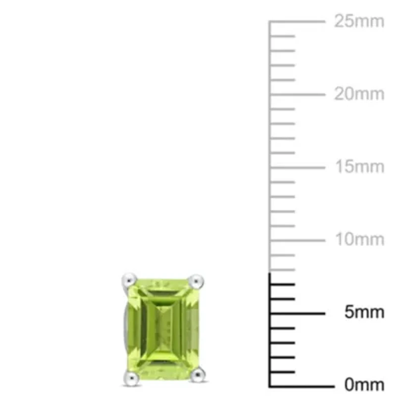 Peridot Stud Earrings in Sterling Silver