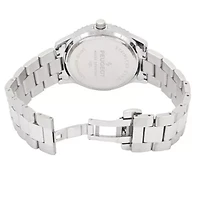 Men's 40mm Black Dial Sport Bezel Stainless Steel Bracelet Watch