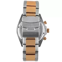 Men's 46mm Two-Tone Circular Day Date Stainless Steel Bracelet Watch