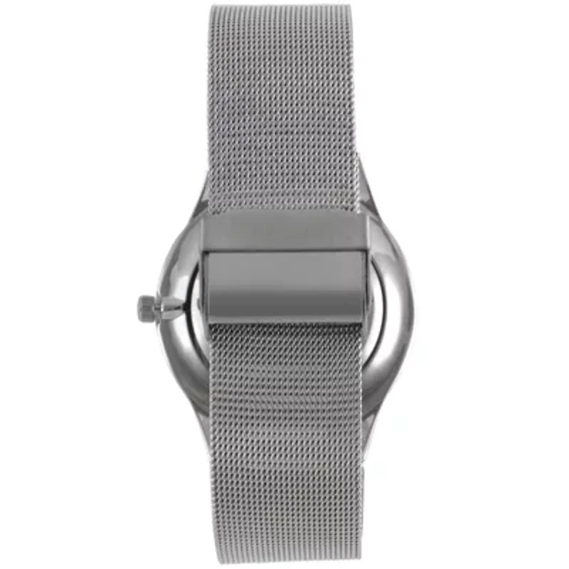 Peugeot Men's 40mm Blue Dial Slim Case Stainless Steel Mesh Watch