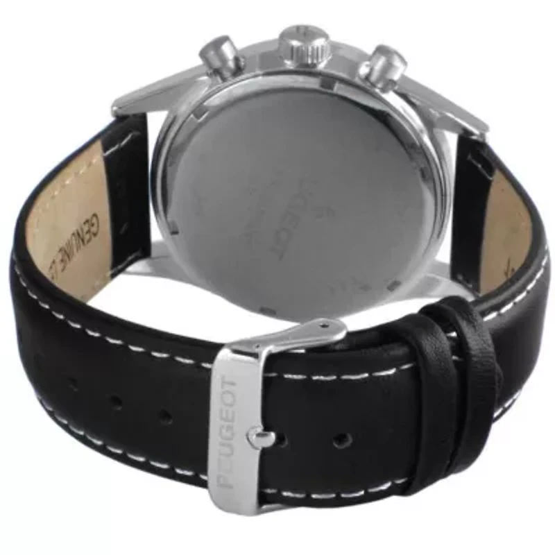 Men Rose-Gold Plated Multi-Function Leather Strap Watch