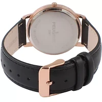 Peugeot Men's 40mm Rose Gold Vintage Remote Sweep Leather Strap Watch