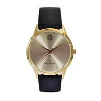 Peugeot Men's 40mm Wafer Slim Round Gold-Plated Case Watch-Champagne