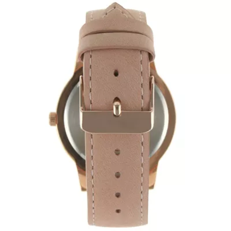 Peugeot Women's 40mm Multi-Function Watch with Pink Suede Strap