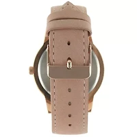 Peugeot Women's 40mm Multi-Function Watch with Pink Suede Strap