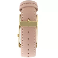 Women's Tank Watch Roman Dial Pink Suede Leather Strap