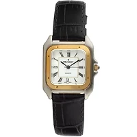 Peugeot Women's Watch 36mm Square Tank Shape Leather Strap Watch