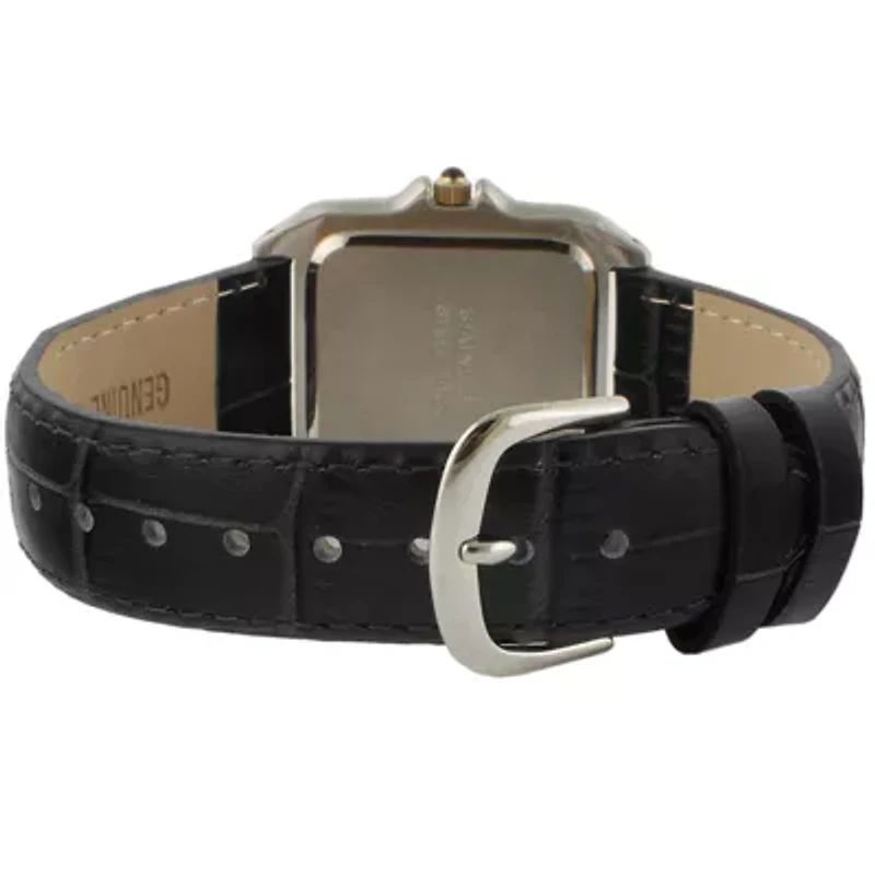 Peugeot Women's Watch 36mm Square Tank Shape Leather Strap Watch