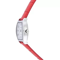 Women's 26 x 32mm Cushion Shape Watch with Red Leather Band