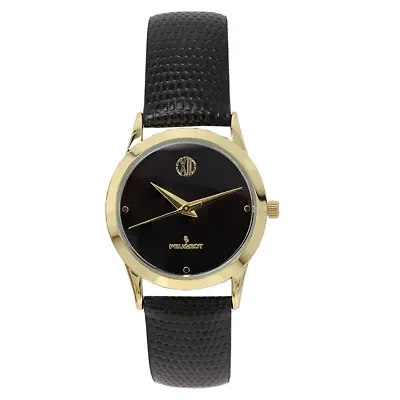 Peugeot Women 30mm Wafer Slim Designer  Status Watch Black Dial