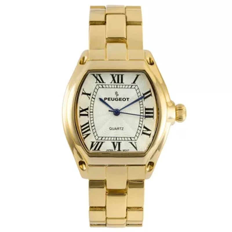 Peugeot Women's Gold Status Bracelet Watch 36x33mm Barrel Shape Roman Dial