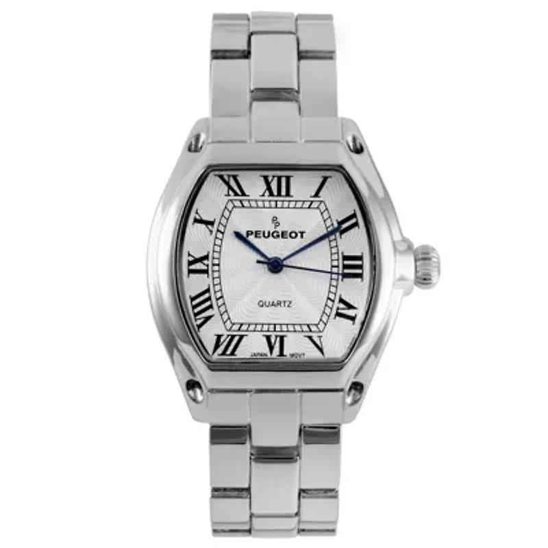 Peugeot Women's Silver Status Bracelet Watch 36x33mm Barrel Shape Roman Dial