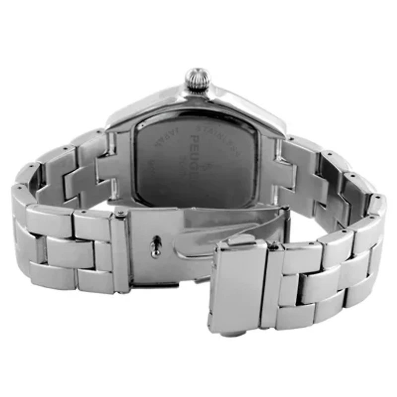 Peugeot Women's Silver Status Bracelet Watch 36x33mm Barrel Shape Roman Dial