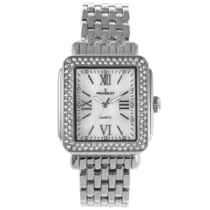 Peugeot Women's 36X30mm Silver Tank Bracelet Watch Panther Link Bracelet