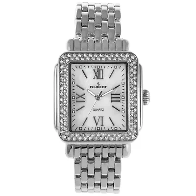 Peugeot Women's 36X30mm Silver Tank Bracelet Watch Panther Link Bracelet