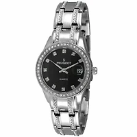 Womens Luxury Status Silver Swarovski Crystal Bracelet Watch