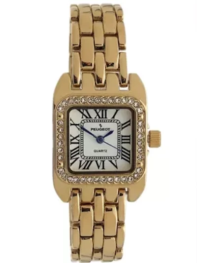 Peugeot Women's  24mm Gold Tank Panther Link Bracelet Watch