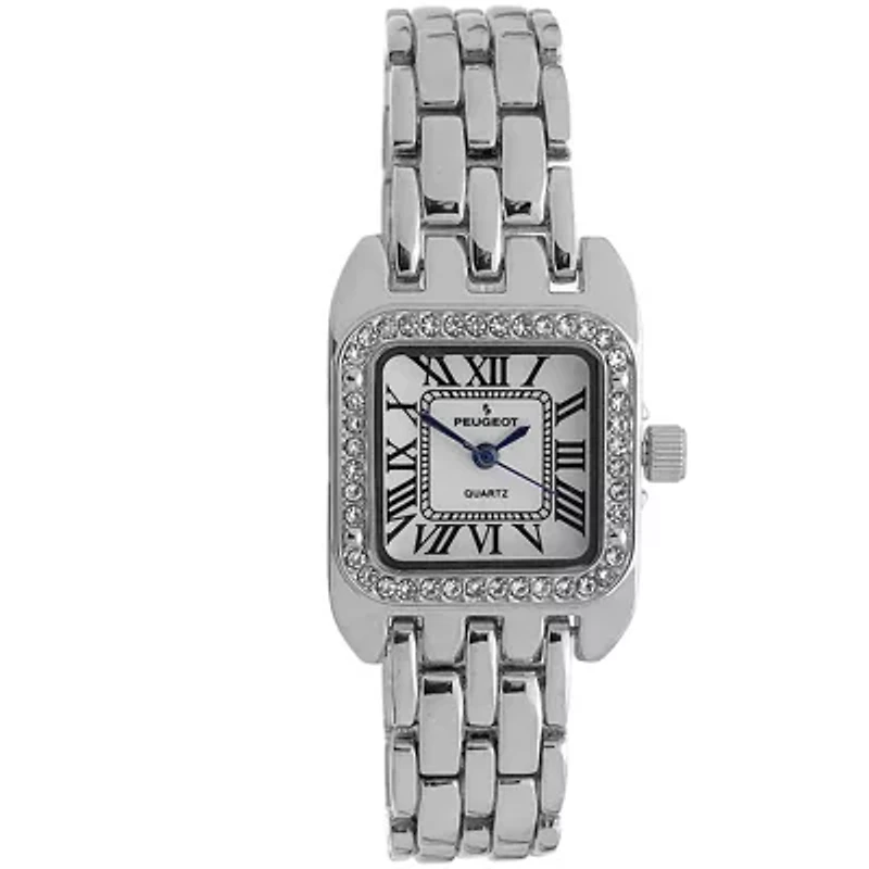 Peugeot Women's  24mm Silver Tank Panther Link Bracelet Watch