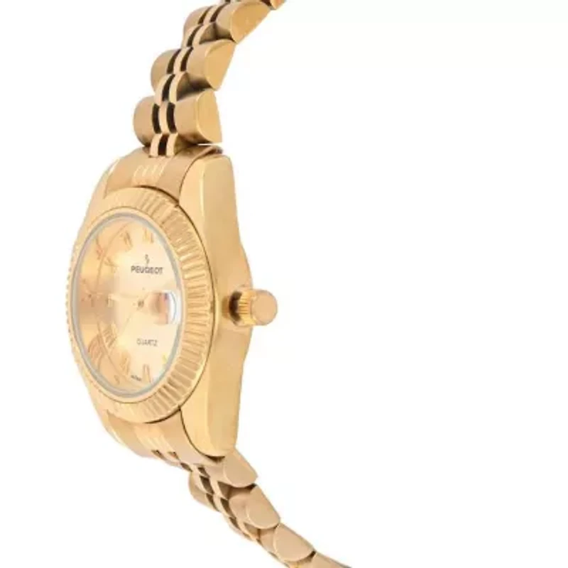 Women's All-Gold 26mm Fluted Bezel Steel Bracelet Watch