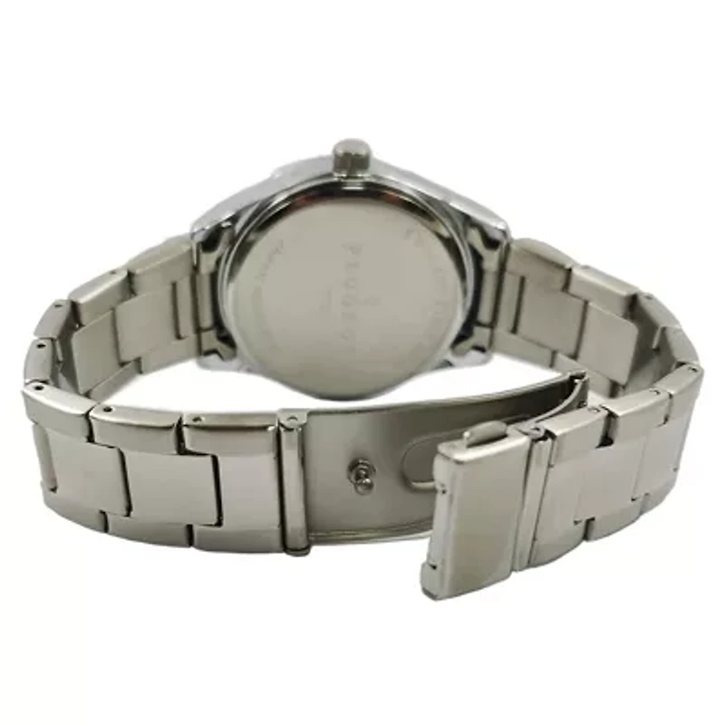 Peugeot Women's 36mm Sport Watch with Pink Dial and Stainless Steel Bracelet