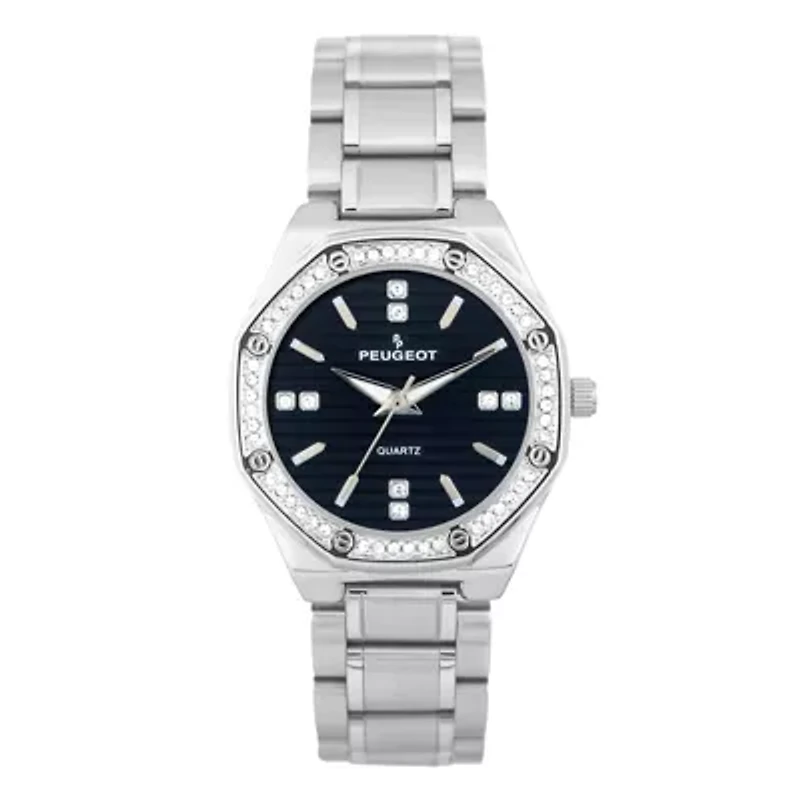 Peugeot Women's 32mm Hex Shape Black Dial Bracelet Watch