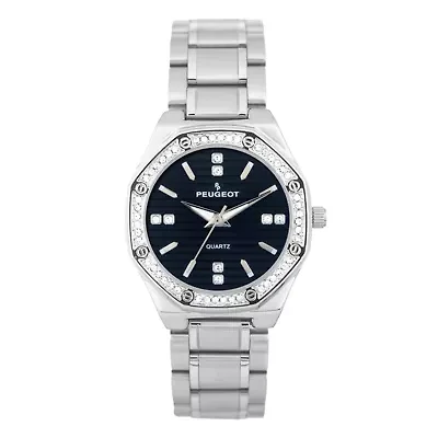 Peugeot Women's 32mm Hex Shape Black Dial Bracelet Watch