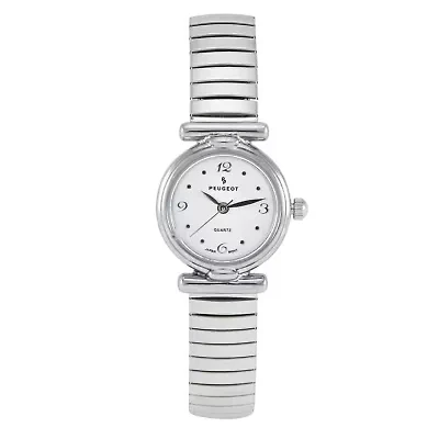 Women's Silver Round 25mm Easy-Read Expansion Bracelet Watch
