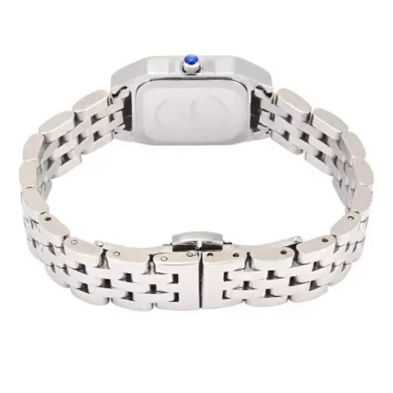 Womens 20x22mm Silver-Tone Panther Link Bracelet Watch