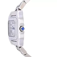 Womens 20x22mm Silver-Tone Panther Link Bracelet Watch