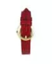 Unisex 34mm Round Novelty Santa Claus Watch with Red Leather Strap