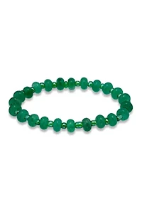 Aventurine Rondelle Beaded Stretch Bracelet