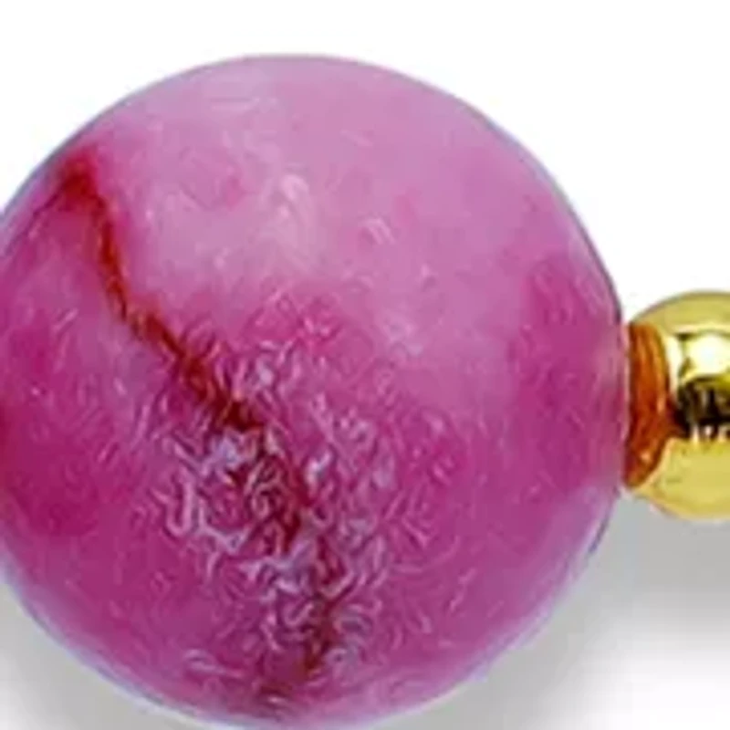 Fine Plated Heart Charm Beaded Stretch Bracelet