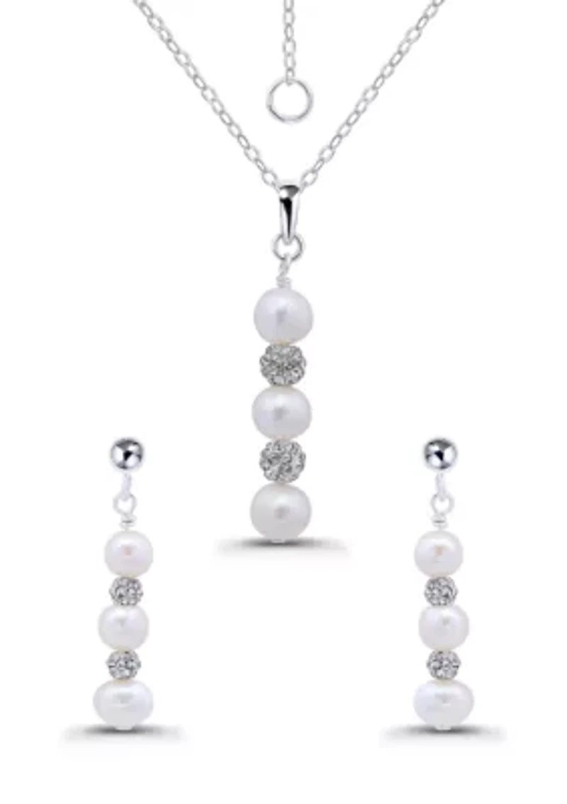 Sterling Silver Necklace and Earring Set