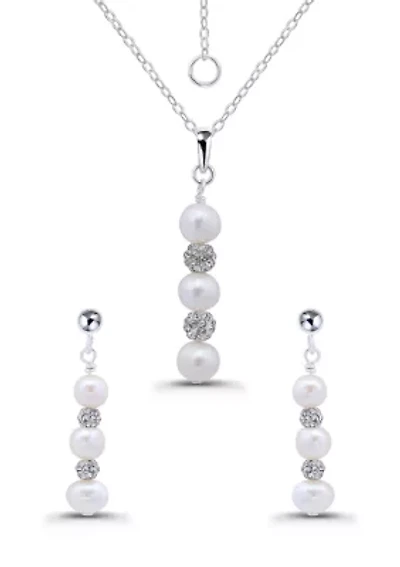 Sterling Silver Necklace and Earring Set