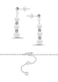 Sterling Silver Necklace and Earring Set