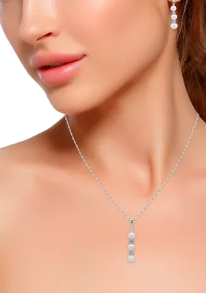Sterling Silver Necklace and Earring Set