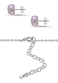 Freshwater Pearl Necklace and Earring Set