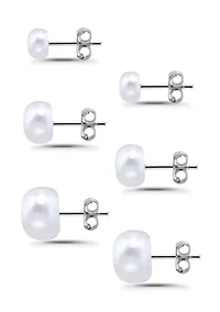 Freshwater Pearl Earring Set