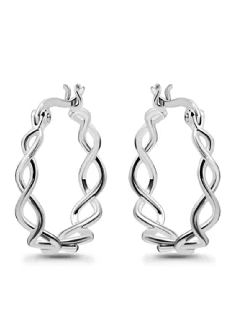 Infinity Design Click Top Hoop Earrings