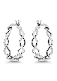 Infinity Design Click Top Hoop Earrings