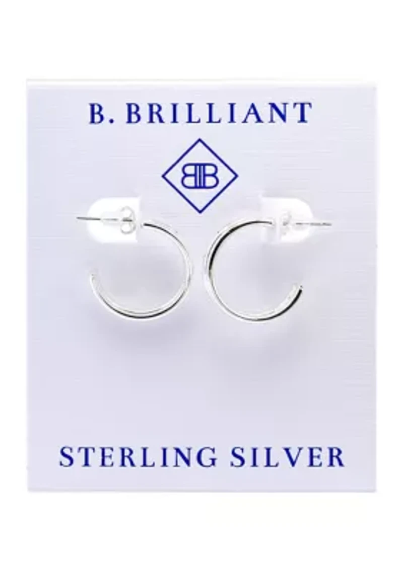 Sterling Silver Double Round Tubing Hoop Earrings