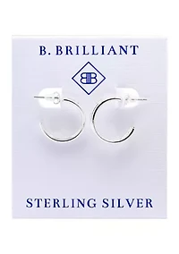 Sterling Silver Double Round Tubing Hoop Earrings