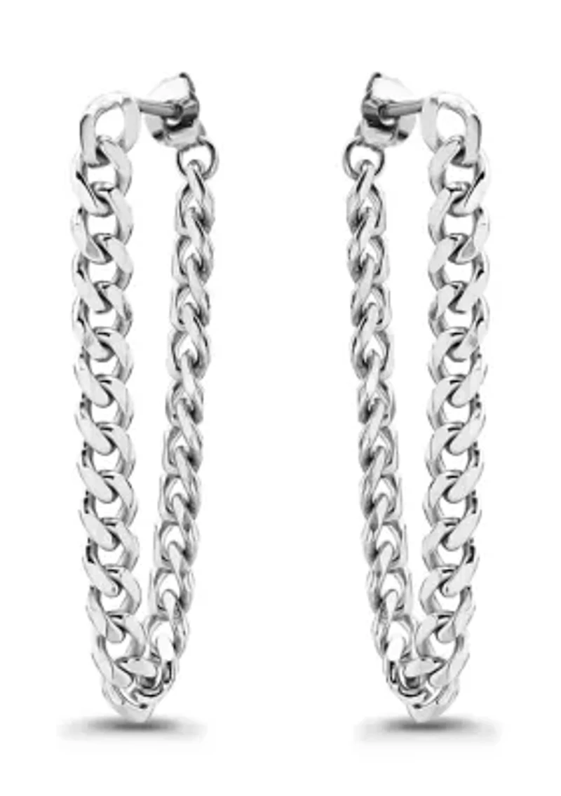 Chain Drop Post Earrings
