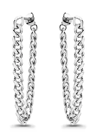 Chain Drop Post Earrings