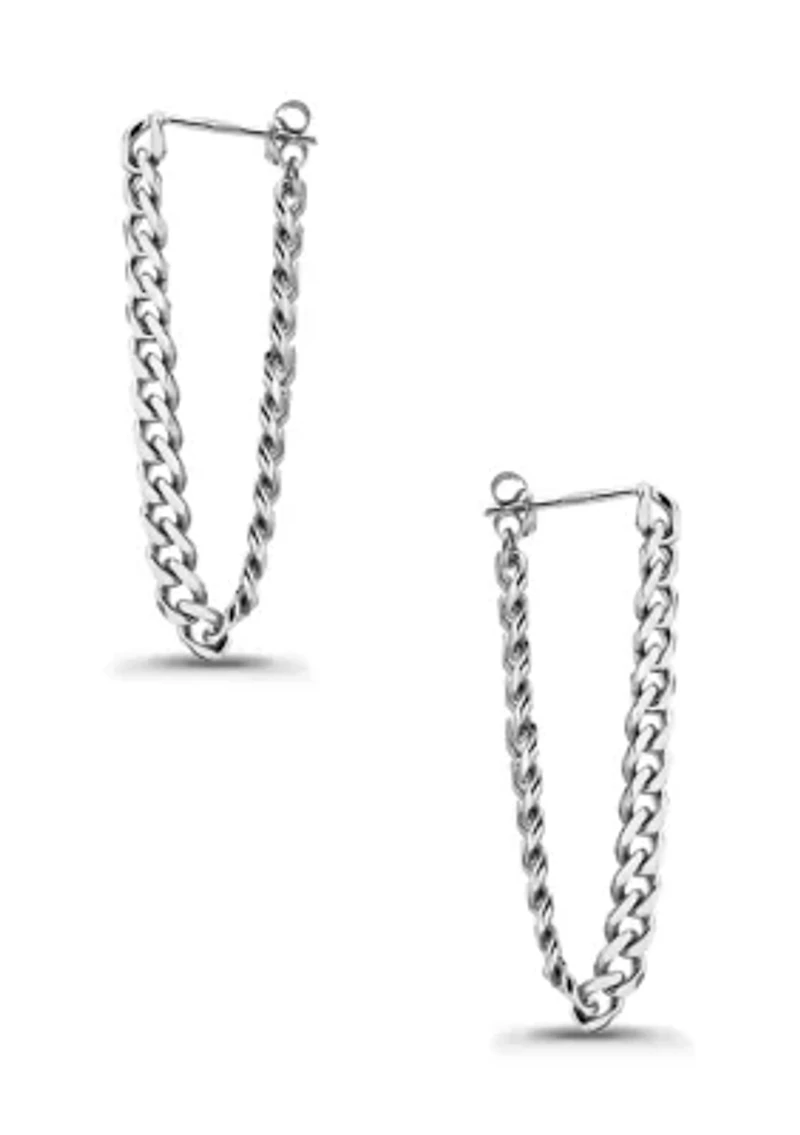 Chain Drop Post Earrings