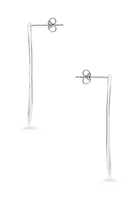 Sterling Silver Wavy Hoop Earrings