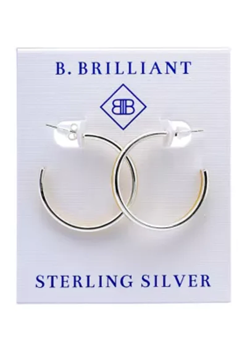 Sterling Silver Double Round Tubing Hoop Earrings